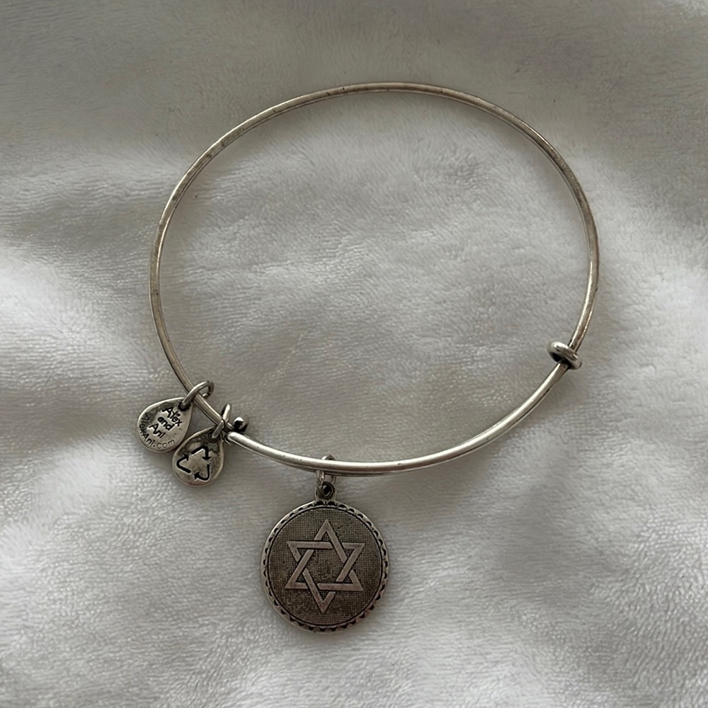 Alex and Ani Jewish star silver bracelet